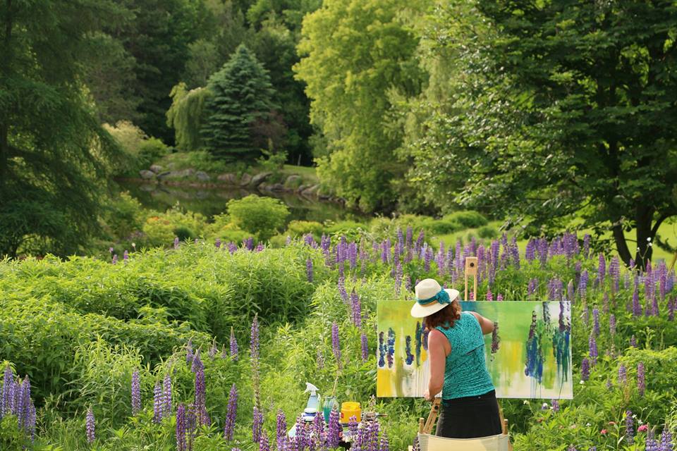 Série lupins — dialogue entre la toile et le vivant